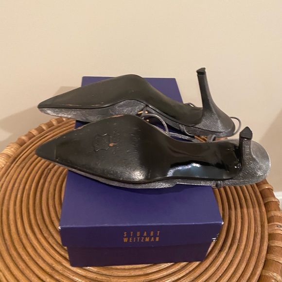 Stuart Weitzman Pewter Pointed Heels - Picture 5 of 6